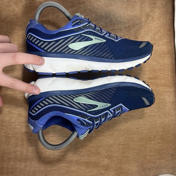 Brooks Ghost 12 Womens Size 7 Running Shoes Athletic Sneakers Blue - Picture 7 of 10